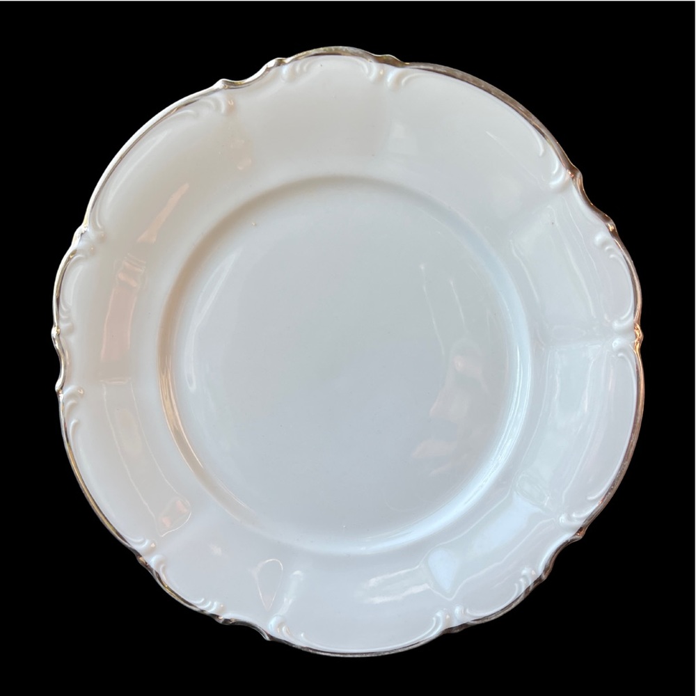 Vintage Estate Porzellan Saladmaster Dinner Plate Wedding Band Pattern Germany